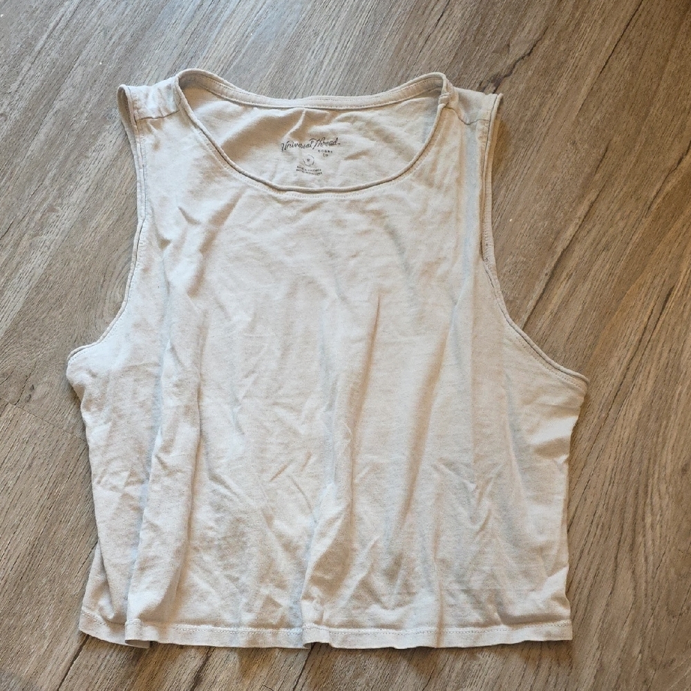 Universal Thread White Sleeveless Crop Tank Top